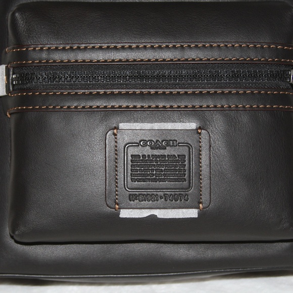 NWT COACH Designer Bag Black Leather Backpack - Picture 7 of 12